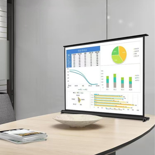 Desktop projection screen